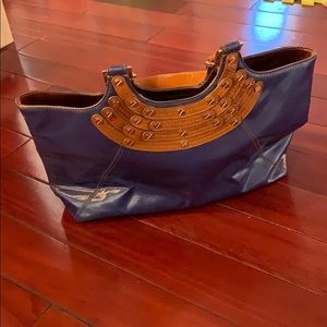 Tory Burch beautiful blue and tan purse handbag 👜